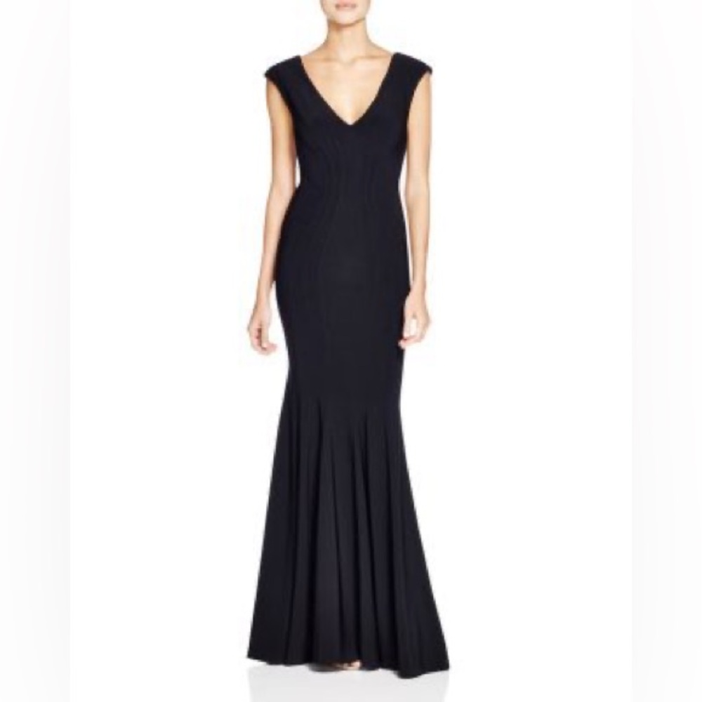 Avery G | Plunging V Neck Gown